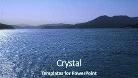  Presentation with electric plant - Presentation design featuring hydro electric power plant background and a ocean colored foreground