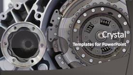  Presentation with gear - Colorful PPT layouts enhanced with hydro energy - car clutch gear close up backdrop and a dark gray colored foreground