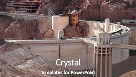  Presentation with dam - PPT layouts consisting of hydro power - hoover dam background and a gray colored foreground