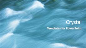  Presentation with nature river - Cool new presentation theme with hydro power - river in motion nature background backdrop and a teal colored foreground