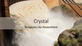  Presentation with released - Colorful PPT layouts enhanced with hydro power - strong flowing water released backdrop and a lemonade colored foreground