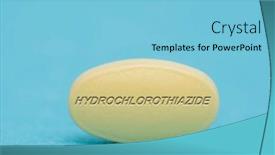  Presentation with pharmaceutical - Presentation theme featuring hydrochlorothiazide-pharmaceutical-medicine-pills background and a light blue colored foreground