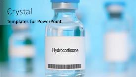  Presentation with injection - Presentation theme having hydrocortisone-hydrocortisone-medical-liquid background and a light blue colored foreground