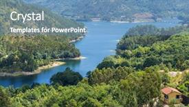  Presentation with hydroelectric - Colorful slide deck enhanced with hydroelectric energy - dam at canicada backdrop and a teal colored foreground