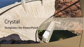  Presentation with southwestern - Theme having hydroelectric energy - glen canyon dam background and a lemonade colored foreground