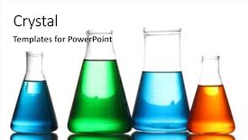  Presentation with test tubes - Theme consisting of  background and a  colored foreground