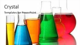  Presentation with test tubes - PPT theme having hydrogel - test tubes with colorful liquids background and a white colored foreground