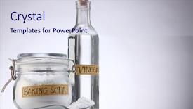  Presentation with baking soda - Audience pleasing slides consisting of hydrogen - baking soda and vinegar backdrop and a sky blue colored foreground