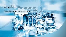  Presentation with hydrogen - Presentation enhanced with hydrogen - car engine background and a light blue colored foreground