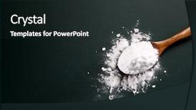  Presentation with baking soda - Slides enhanced with hydrogen - top view of baking soda background and a wine colored foreground