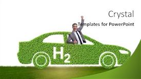  Presentation with hydrogen - Cool new presentation with hydrogen-car-concept-in-ecological backdrop and a white colored foreground