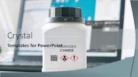  Presentation with hydrogen - Presentation theme having hydrogen-cyanide-hydrogen-cyanide-hazardous background and a  colored foreground