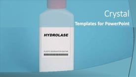  Presentation with enzyme - Theme with hydrolase-sample-of-plastic-eating background and a light blue colored foreground