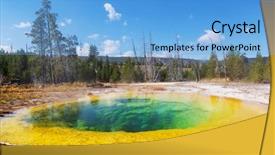  Presentation with yellowstone - PPT layouts consisting of hydrology - fantastic colors of the morning background and a light blue colored foreground