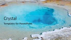  Presentation with yellowstone - Colorful theme enhanced with hydrology - great blue pool in yellowstone backdrop and a teal colored foreground