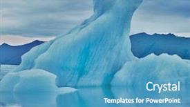  Presentation with iceberg - Cool new PPT theme with hydrology - iceberg backdrop and a teal colored foreground