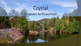  Presentation with route - Presentation design enhanced with hydrology - lower canal an entrance route background and a light blue colored foreground