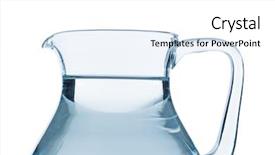  Presentation with drinking water - PPT theme consisting of hydrology - water in a carafe symbol background and a white colored foreground