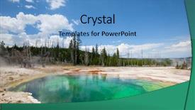  Presentation with west world - Theme enhanced with hydrology - west thumb geyser basin background and a teal colored foreground