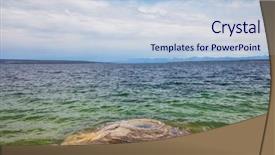  Presentation with hydrology - Beautiful presentation theme featuring hydrology - west thumb geyser basin backdrop and a lemonade colored foreground