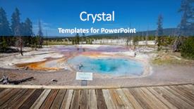  Presentation with yellowstone - Cool new presentation theme with hydrology - west thumb geyser basin backdrop and a teal colored foreground