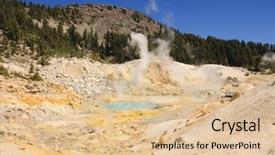  Presentation with mud baths - Cool new presentation design with hydrothermal vents - mount lassen hot springs backdrop and a  colored foreground