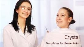  Presentation with diabetes and teeth - Beautiful slides featuring voice hygeine - examining patient's teeth backdrop and a  colored foreground