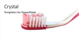  Presentation with tooth brush - Presentation design with hygeine - tooth brush isolated background and a white colored foreground