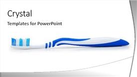  Presentation with tooth brush - Colorful slide deck enhanced with hygeine - tooth brush isolated backdrop and a white colored foreground