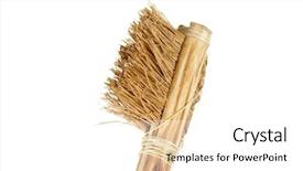  Presentation with tooth brush - Colorful slide set enhanced with eulogy - close up of the 23rd backdrop and a light gray colored foreground