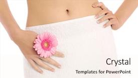  Presentation with country around the word - PPT layouts with hygene - woman with towel around waist background and a sky blue colored foreground