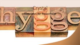  Presentation with color blocks - Beautiful PPT theme featuring hygge-isolated-word-abstract backdrop and a coral colored foreground