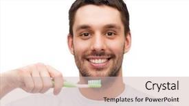  Presentation with health money insurance concept - Presentation design with personal hygiene - health and beauty concept background and a soft green colored foreground