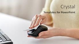  Presentation with disinfection - Audience pleasing presentation theme consisting of hygiene-and-disinfection-concept-close backdrop and a soft green colored foreground