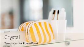  Presentation with daily routine - Presentation design having hygiene-beauty-and-daily-routine background and a lemonade colored foreground