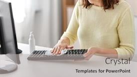  Presentation with hand hygiene - Cool new theme with hygiene-cleaning-and-disinfection-concept backdrop and a light gray colored foreground