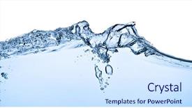  Presentation with splashing - Amazing PPT layouts having hygiene de l eau - splashing water with bubbles shot backdrop and a sky blue colored foreground