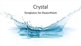  Presentation with water splash - Presentation theme featuring hygiene de l eau - water splash isolated on white background and a  colored foreground