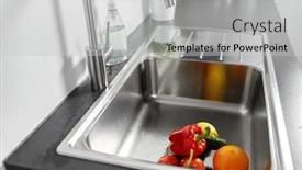  Presentation with food safety - Audience pleasing slide set consisting of hygiene-food-and-safety-concept backdrop and a light gray colored foreground