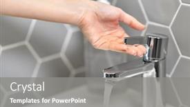  Presentation with water safety - Slide set enhanced with hygiene-health-care-and-safety background and a gray colored foreground