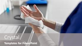  Presentation with hospital safety - Presentation theme having hygiene-health-care-and-safety background and a gray colored foreground