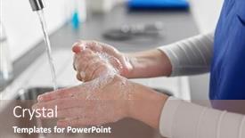  Presentation with hospital safety - Audience pleasing PPT theme consisting of hygiene-health-care-and-safety backdrop and a coral colored foreground