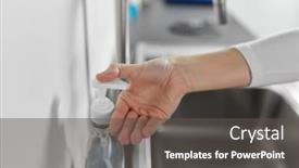  Presentation with home health care - Presentation with hygiene-health-care-and-safety background and a dark gray colored foreground