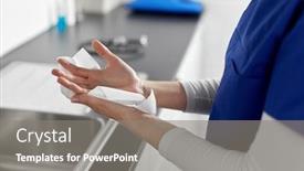  Presentation with hospital safety - PPT theme consisting of hygiene-health-care-and-safety background and a gray colored foreground