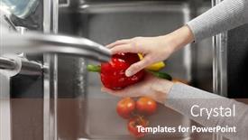  Presentation with home health care - Presentation theme featuring hygiene-health-care-and-safety background and a violet colored foreground