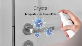  Presentation with health care - Cool new PPT layouts with hygiene-health-care-and-safety backdrop and a light gray colored foreground