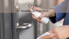  Presentation with health care - Presentation theme featuring hygiene-health-care-and-safety background and a coral colored foreground