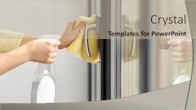  Presentation with disinfectant - Presentation consisting of hygiene-health-care-and-safety background and a mint green colored foreground