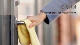  Presentation with hand hygiene - Slides featuring hygiene-health-care-and-safety background and a soft green colored foreground