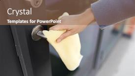  Presentation with hand hygiene - Colorful slide set enhanced with hygiene-health-care-and-safety backdrop and a coral colored foreground